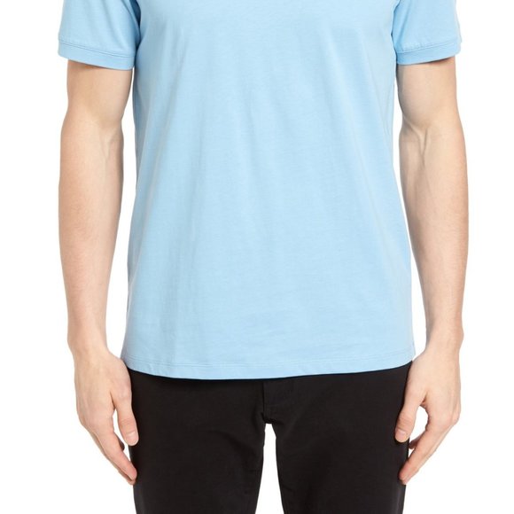 Calibrate Men's TEE Mercerized Cotton Jersey T-SHIRT XL Top NEW Blue LAST ONE! - Picture 2 of 14